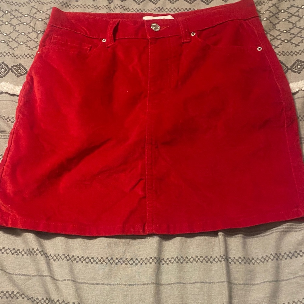 Forever 21 Vibrant Red Mini Skirt